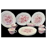 12 pc Smith & Taylor Red Dishes