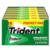 (6) Packs (28) Spearmint Trident Gun