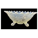 Huge Northwood Opalescent  Footed Bowl