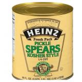 (99) Oz HEINZ KOSHER STYLE 1/4 Cut Pickles Retail