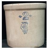 2 Gallon Crock White Hall Stoneware Co