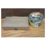 WOODEN BOX AND A POCKET HOSE