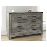 Frandern Rustic 6-Drawer Gray Dresser Base