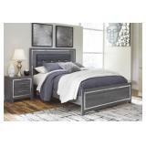 King 2-PC LED Panel Bed & Nightstand Set