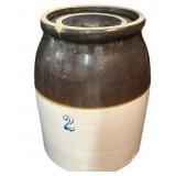 2 Gallon Butter Churn Stoneware Crock wï¿½ lid