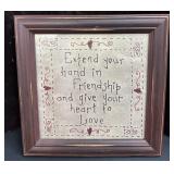 Hand Embroidered Framed
