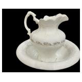 SEVRES, FRANCE Pitcher & Bowl AS-IS