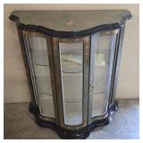 Beautiful Green Bow Front Curio