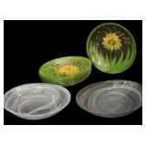 (6) Hand Paintef Dessert Plates & (2) Bowls