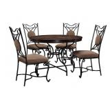 Ashley D584 Cherry Round Table & 2 Chairs ONLY