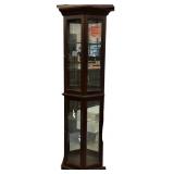 Mirror Back Lighted Curio Cabinet