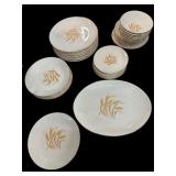 37 pc USA 22k Goldenrod Dishes