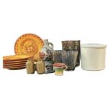 Tupperware, Pier 1 Dessert Plates. Jug S & P -ï¿½.