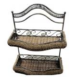 Metal & Rattan Shelf