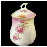 Antique Hand Painted Biscuit Jar