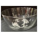 Huge Crystal Bowl wï¿½ Floral Design