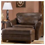 Ashley 392 Saddle Del Rio Large Chair & Ottoman