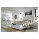 King - Ashley B777 Kanwyn White 5 pc Bedroom Suite