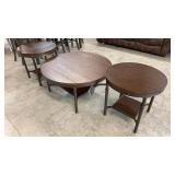 Ashley T277 Round Coffee & 2 End Tables
