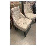 White Script Accent Chairs