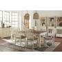 Ashley D647 Farmhouse Drawer Table & 6 Chairs