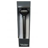 (2)  Pewter Finish Ribbed Curtain Rid 42 " -120 "