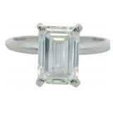 14kt Gold 2.05 ct Emerald Cut Lab Diamond Ring