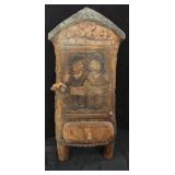 vintage hand-carved folk art miniature cabinet