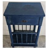 Antique Blue End Table