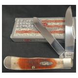 Case Sawcut Caramel Bone Trapper 4-1/8" Closed