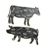 Metal Pig & Cow