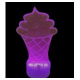 Pair 3D LED Color Chsnging Ice Cream Cone  Design