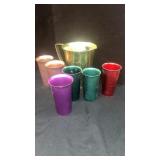 (7) Pc Aluminum  Pitcher & 6 Tumblers