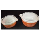 Pair Pyrex Casserole Bowls w