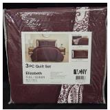 3Pc Quilt set Elizabeth Full/Queen