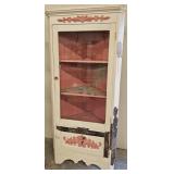 Antique Corner Cabinet w Key