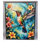 Hummingbird Hand Highlighted Floating Frame