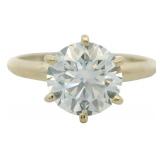 14kt Gold 2.02 ct Round Lab Diamond Solitaire Ring