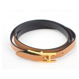 Herme Api Leather Bracelet