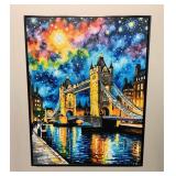 London Bridge Hand Highlighted Floating Frame