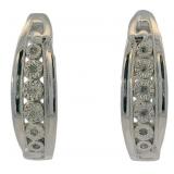Gorgeous Large Natural Diamond Hoop Earrings