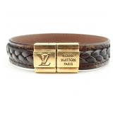Louis Vuitton Monogram Braided Leather Bracelet