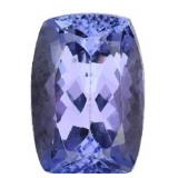 GIA Certified Cushion 3.88 ct Violet BlueTanzanite
