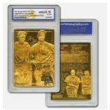 23K Gold Babe Ruth & Lou Gehrig Card