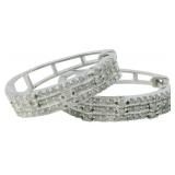 Brilliant 1.00 ct Natural Diamond Hoop Earrings