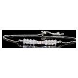 Brilliant 3.20 ct White Topaz Ballerina Bracelet