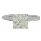 14kt Gold 2.12 ct Cushion Cut VS Lab Diamond Ring