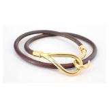 Hermes Jumbo Double Leather Bracelet