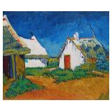 Three White Cottages In Saintes Maries by Van Gogh