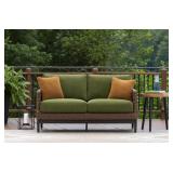 Horizon Hall Brown/Green Outdoor Love Seat